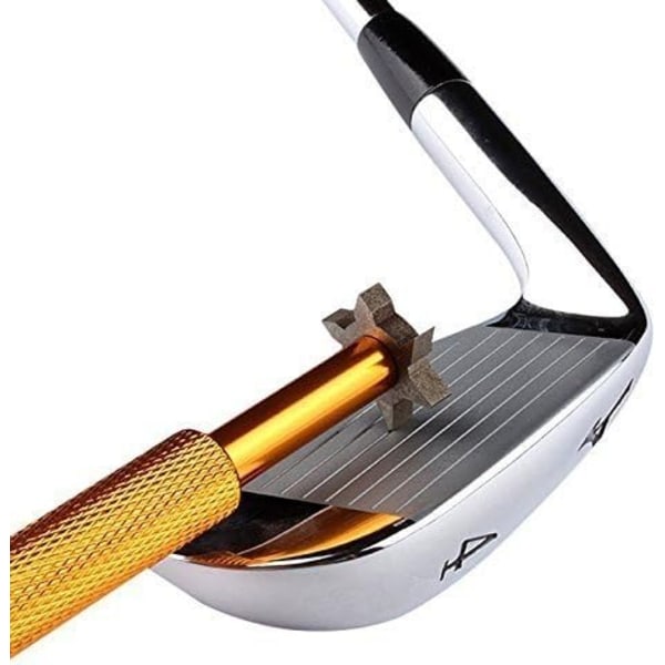 2 stk. Groove-skarpere med 6 hoveder - Golfklub Groove-skarpere Re-Grooving værktøj og rengøringsmiddel til alle jern Pitching Sand Lob
