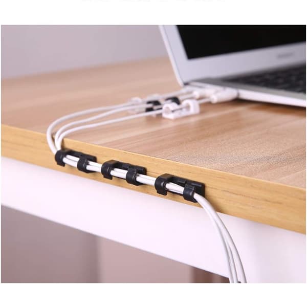40 Pcs Self-Adhesive Cable Clips, Yuanzi Self-Adhesive Cable Clamp