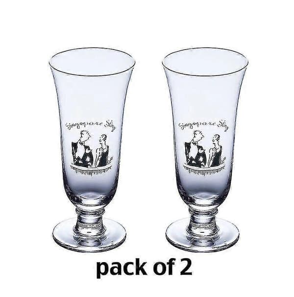 2 st Singapore Sling-glas, Cocktailglas, Longdrinkglas, Juiceglas Set om 2