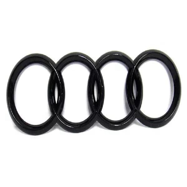 Sort blank bagklap ringemblem til Audi A3 A4 S4 A5 A6 S 192x62mm-XF36-