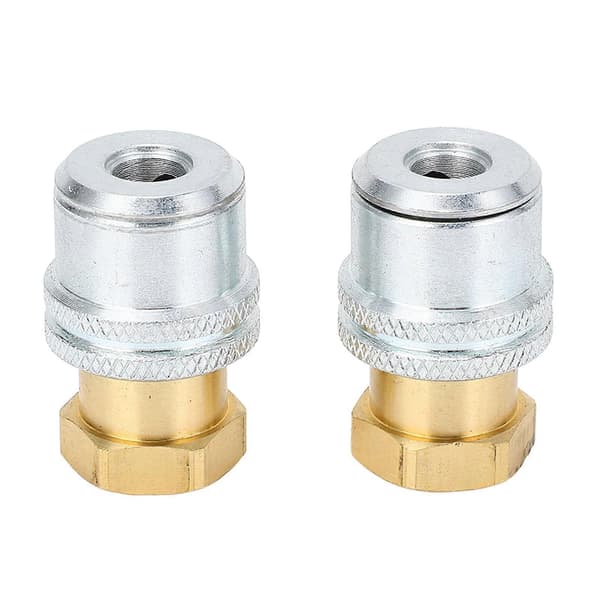 2 st Låsbar Luftchuck 1/4FNPT 150PSI Sluten Flödes Däckchuck Mässing Metall Legering Däck Luftchuck för Däck Luftkompressor Solid Normal Normal Solid