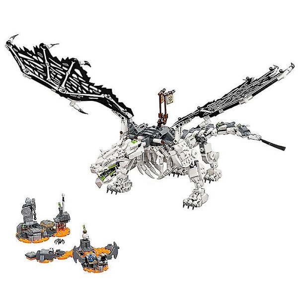 Super Dragon Byggklossar Skelett Trollkarl Dungeon Mech Guld Set Byggklossar Barnleksaker Kompatibel med Lego