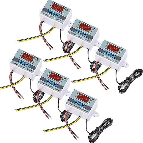 6 stk digital temperaturkontrolkontakt switch-modul programmerbar minus 50 til 110 graders opvarmning