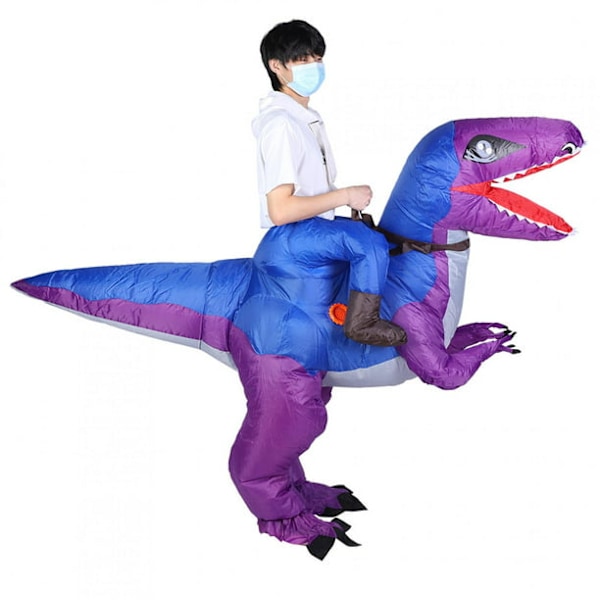 Festkläder, Uppblåsbar Kostym, Hel Dinosaur Kropp för Vuxna, Barnkalas