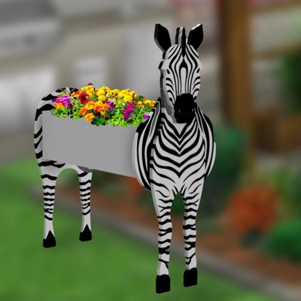 Dyrefoderpotte Plantepotter Have Dyrformet Potte Plantepotte-dyreopbevaringsbeholder Potter Kontor Hjem Husopvarmning Dekorationer Zebra