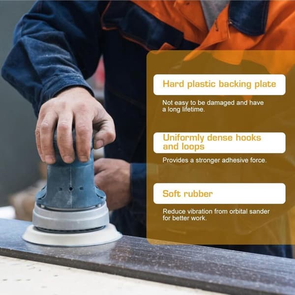 Self-adhesive sanding pad 125 mm – Compatible with Bosch PEX 300 AE 400 AE 4000 AE – For precise sanding on hard wood