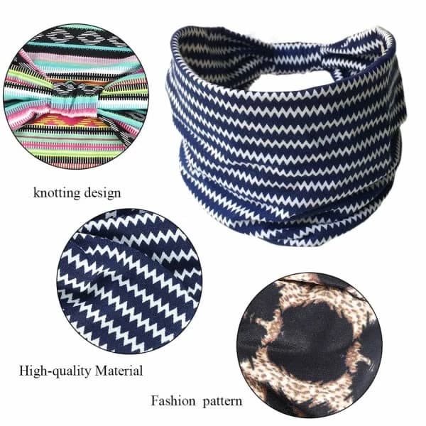 3 stk Boho Hårbånd Yoga Leopardprint til Kvinder og Piger
