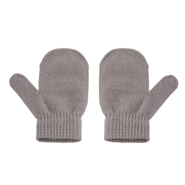 2 st barnstickade mössor + handskar enfärgad vinter w