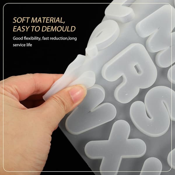 Alphabet Silicone Mold 26-Letters DIY Pendant and Keychain Epoxy Resin Mold