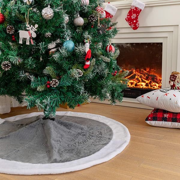 90 cm plysj juletreteppe juletrepynt Holida