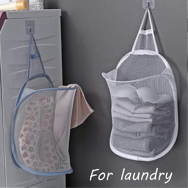 2 Pcs Pop Up Laundry Hamper Storage Basket Foldable Laundry Bag Hanging Toy Storage with Handle