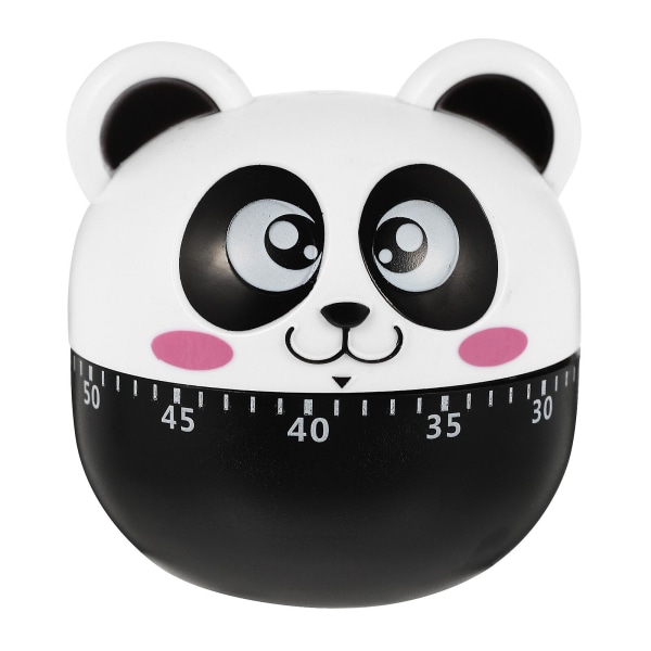 Adorable Timer Creative Panda Shaped Clock Plastic Student Time Manager Kitchen Baking Timer For Home Kitchen Students (black)Black6.5X6.5X7CM