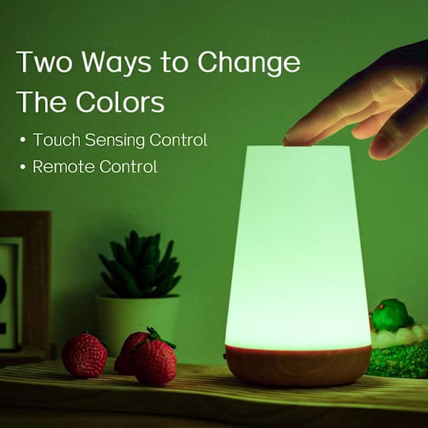 Night Light, LED Touch Bedside Lamp, 13 RGB Color Changes, 5 Brightness Levels, Timer Function, Rechargeable