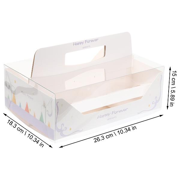 10 stk Dessertbeholdere Bageri kagekasser Makronæsker Papir Cupcake Container Box26.3X18.3CM Box 26.3X18.3CM