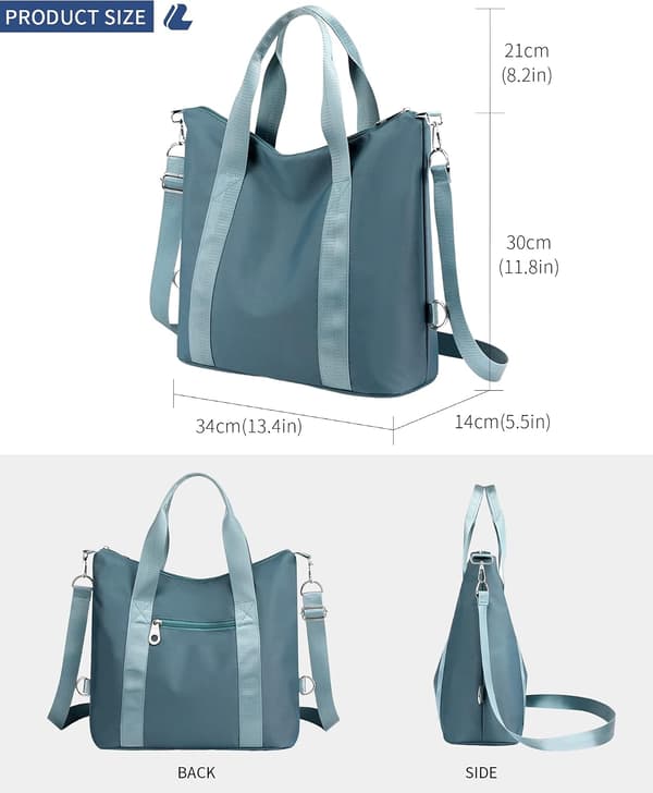 Dameveske, 13,4 tommer A4 Vanntett 2-i-1 Tote Bag