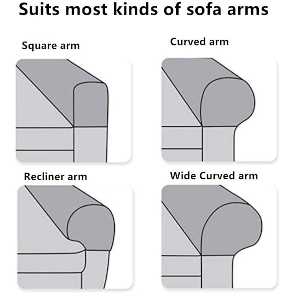 Stretch Soffa Armstödsskydd, Andningsbara Armstödsskydd för Soffor och Stolar, Håller Hemmet Rent, Repskyddande Soffa Arm