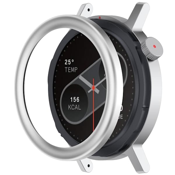 CMF Watch Pro 2 Metal Frame + Tempered Glass Screen Protector Set Silver - Protect your smartwatch with style and precision Silver Silver Silver Silver