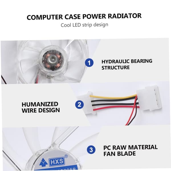 Kobber CPU Køleblæser Stille 12cm Computer Kabinetblæser LED Radiator til Gaming
