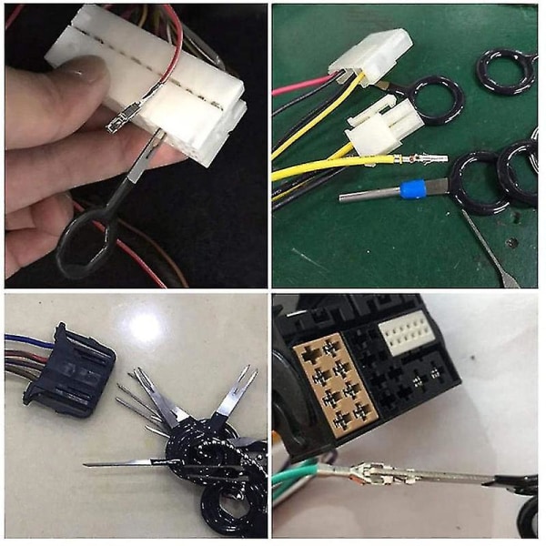 Værktøj til automatisk fjernelse af terminaler, bil elektriske ledninger Pin Extractor Connector puller kit, der også bestemmer
