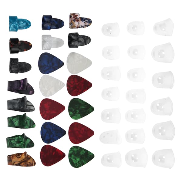 42 pcs Guitar Finger Protectors Set Thumb Picks Musical Instrument Accessories for Performances