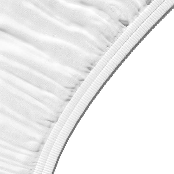 Basics Fitted Sheet, 180 x 200 x 30 cm, Polyester Microfiber til Tykke Madrasser op til 30 cm, Hvid
