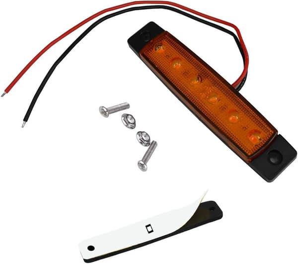 10-pak 6 LED 9,7 cm trailerblinklys, gule positionslys, bageste lastbilshyttepositionslys (gule)