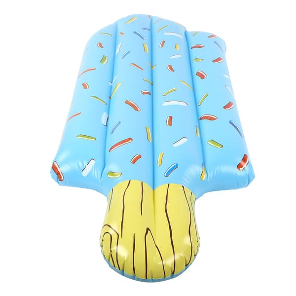 Inflatable PVC Ice Cream Float Summer Pool Floating Lounger Bed Age 6 Plus Blue Ice Cream Float