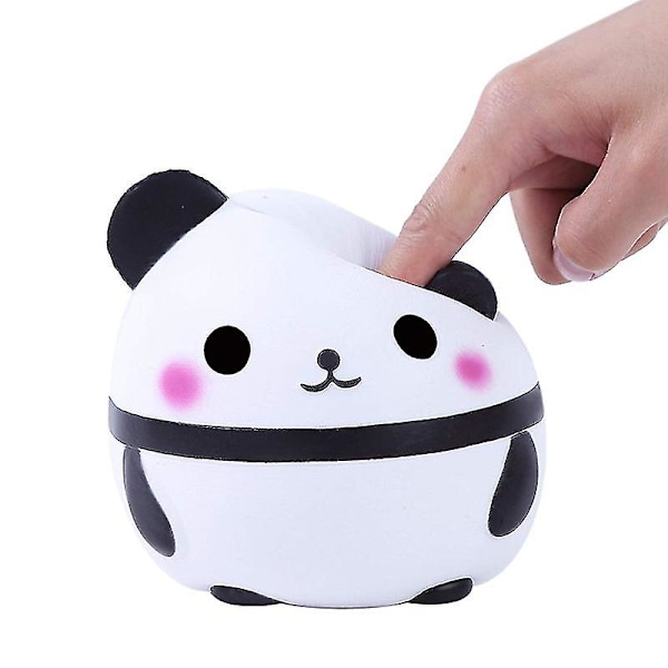 Kawaii Panda Mjuk Långsam Uppgång Kreativ Djurdocka Mjuk Kläm Leksak Bröd Doft Stressavlastning Roligt Barn Vuxen Present Vit