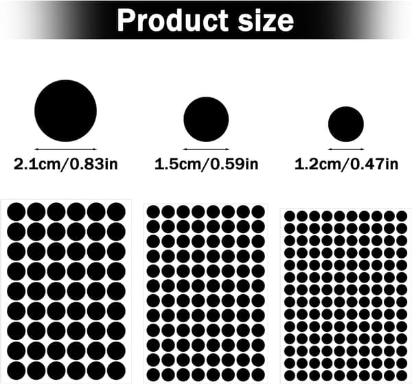 1010 STK Skruehulafdækninger, sorte til 12mm 15mm 21mm