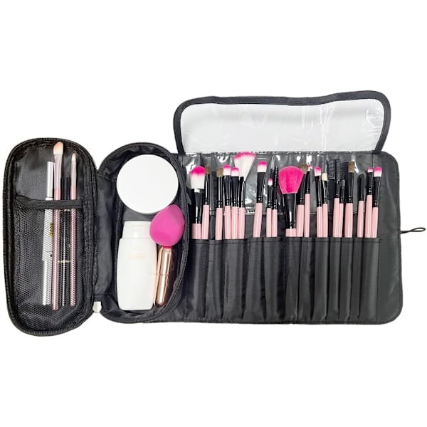 Bærbar Makeupbørste Opbevaringspose, Kosmetik Rejse Opbevaringspose, Multifunktionel Makeupbørste Beskyttelsespose, Foldbar Værktøjspose