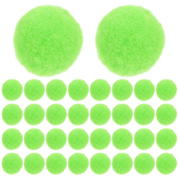 500 st 25 mm färgglad plyschbollleksak Elastisk plyschboll Kreativ manuell gör-det-själv-mössa Scarftillbehör för Green 2.5X2.5cm