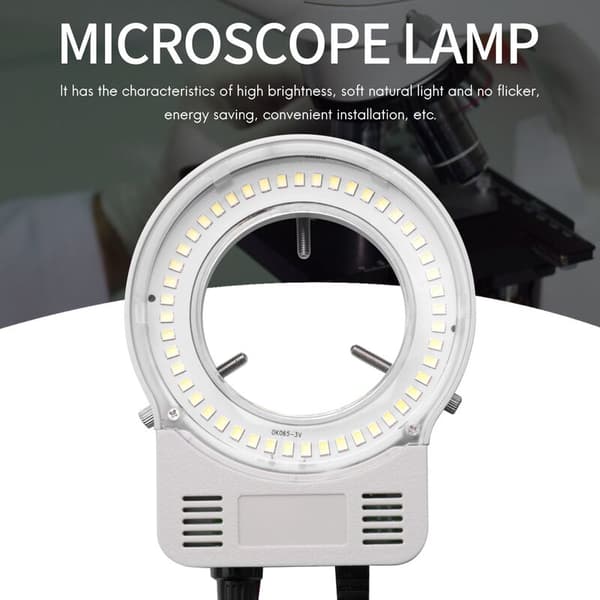 48 LED industriel mikroskopkamera lyskilde ringlampe lys belysning lampe justerbar lysstyrke USB-interface