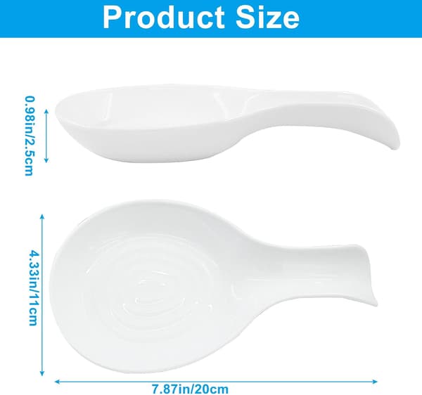 Hvit plastskjeholder sett 4 stk hvit White
