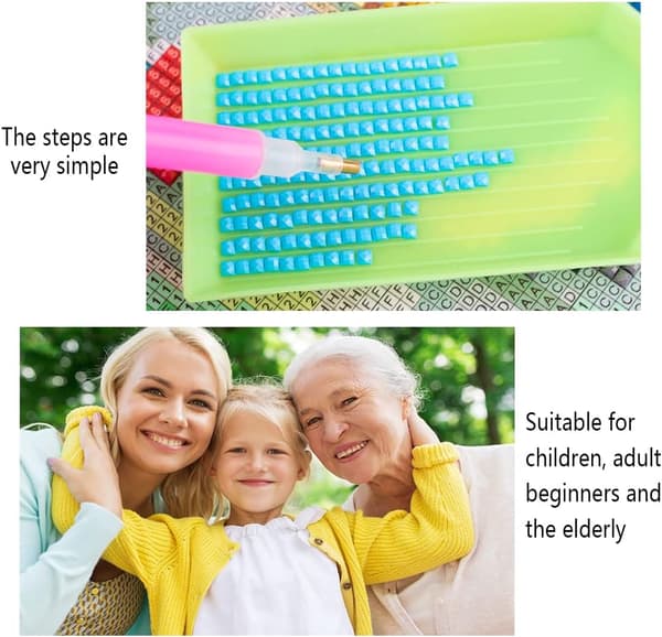 Fangshi DIY 5D Diamantmaling Kit Rev og Sommerfugl 30*40cm