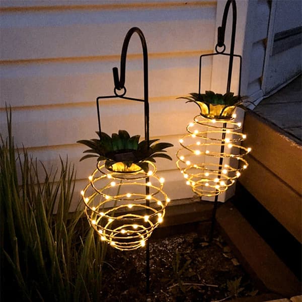 Solcellelampe Smedejern Ananaslampe Led Have Kobber Wi