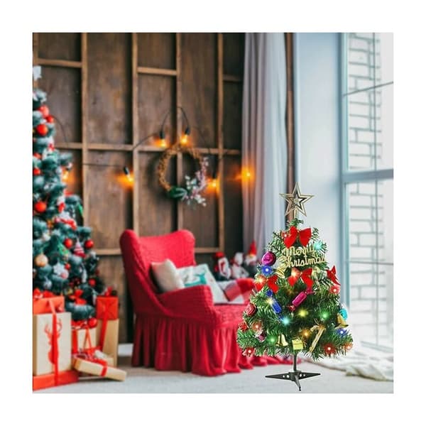50 cm Christmas Trees, Mini Trees and Artificial Tree Decorations for Table, Desk, Home Decor (Christmas Tree)