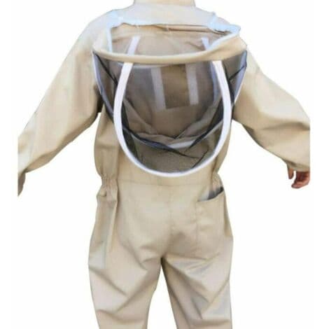 Professional Beekeeping Suit, 100% Thick Cotton - Self-Supporting Veil - Size L - Protection Against Bee Stings