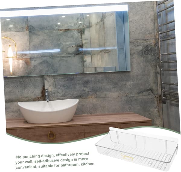 Floating Shelves Bathroom PET Material Storage Rack High Durability Simple Practical Design