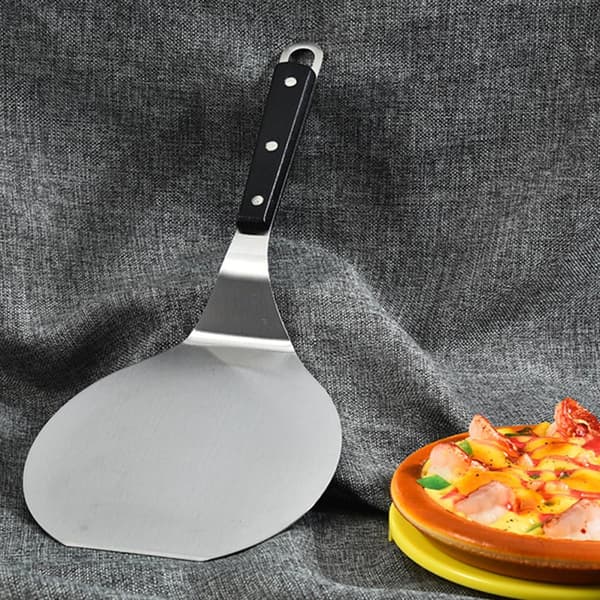 Pizzaspade i rustfrit stål med aluminiumskovl, rustfri og med ophængningshul