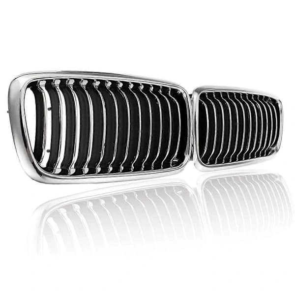 Front nyregitterpar ABS kromfinish til BMW 7-serie E38 Sedan 1994-2001 Sølv