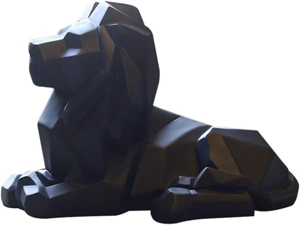 1 st Lejon Skulptur Prydnader, Geometrisk Skulptur Harts Leopard