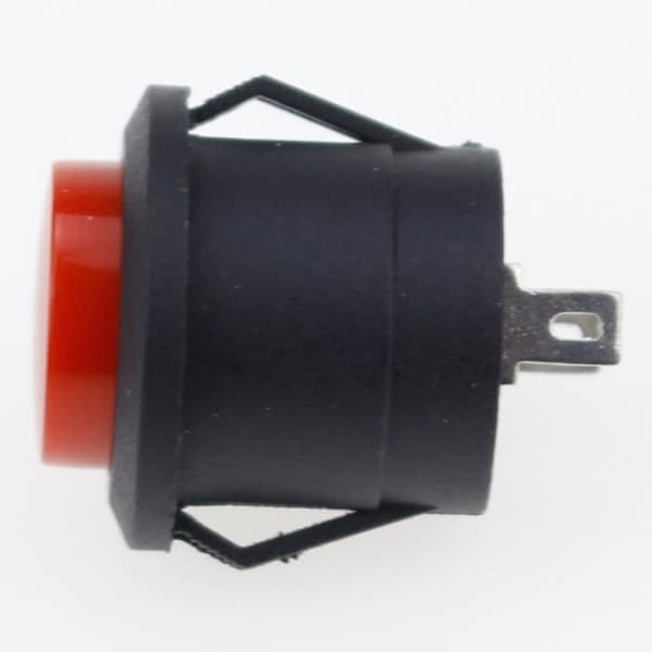 Black Round Reset Push Button, 6 Pieces, 16mm, 6A 125V-3A 250VAC[DB]