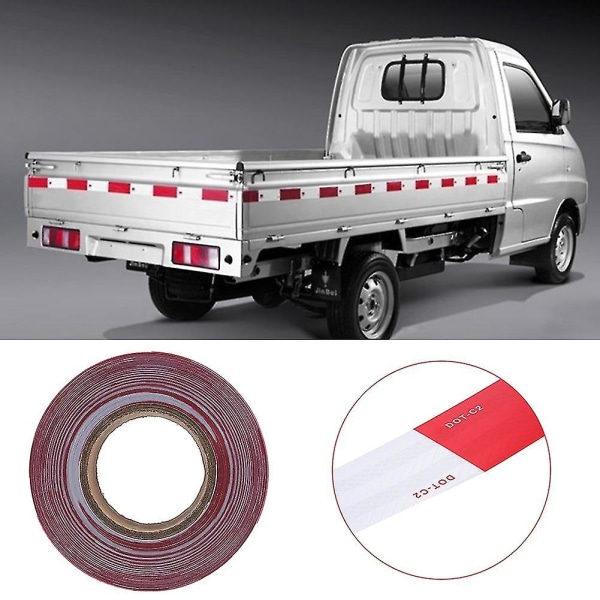 Red And White Reflective Tape Reflective Film Car Truck Body Stickers Annual Inspection Reflective