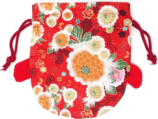 6.7x5.9inch Söt japansk stil guldfisk dragskoväska present kosmetisk smyckespåse myntväska - 5.9inch