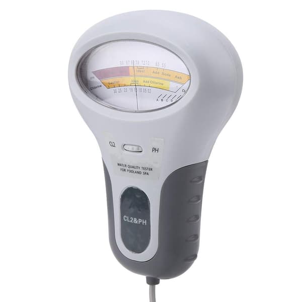 Klor- og pH CL2-tester, Multifunktionel LCD Digital Tester, Klorindholdstester med Sonde, til Pool og Spa