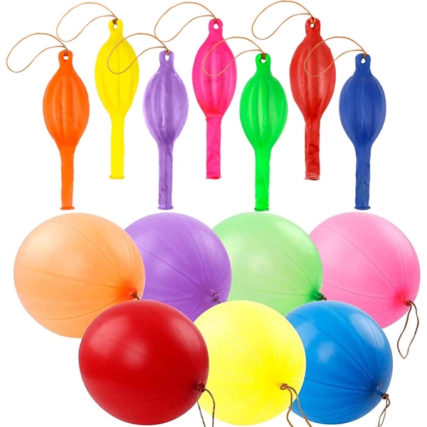 30 leimausilmapalloa (7 eri väriä) - 18 tuuman vahvat lävistyspallot sisä- ja ulkokäyttöön, teematapahtumiin, syntymäpäiväjuhliin, par