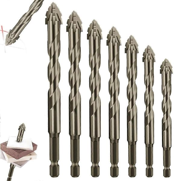 Four-edged Sawtooth Eccentric Drill, Square Tooth Eccentric Drill, Four-edged Sawtooth Eccentric Drill [DB] As Shown As Shown