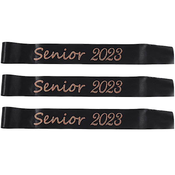 3 stk. Gradueringsbånd Seremonibånd Klasse av 2023 Gradueringsbånd Fotorekvisitter Roségull 160x9,5cm Rose Gold 160x9.5cm