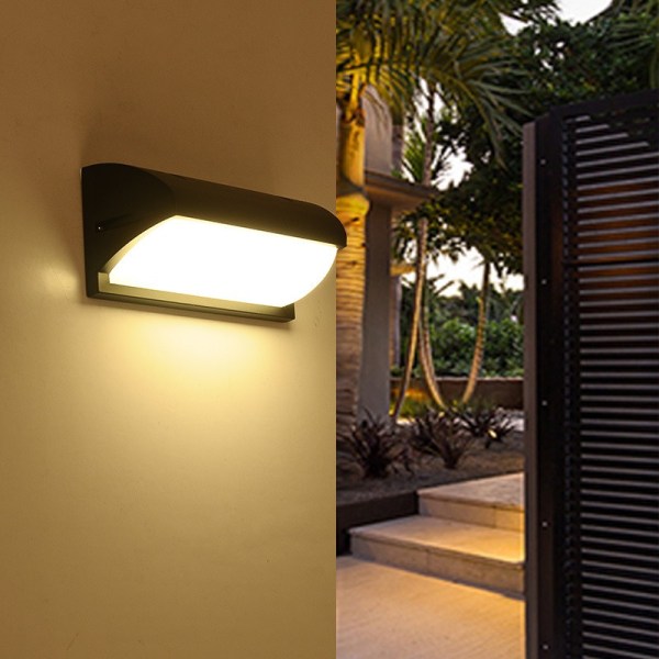 Dusk to Dawn Outdoor Wall Lamp, Wireless Exterior Porch Lights Wall Mount Patio Fence Garage Outdoor Light Fixture