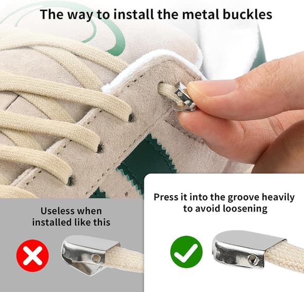 wxsp 2 par elastiske snørebånd uden binding til børn og voksne sneakers, stræk flade snørebånd uden binding hvid